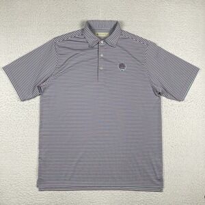 Donald Ross Polo‎ Shirt Mens Large Blue Purple Striped Brook Lea Golf Travel